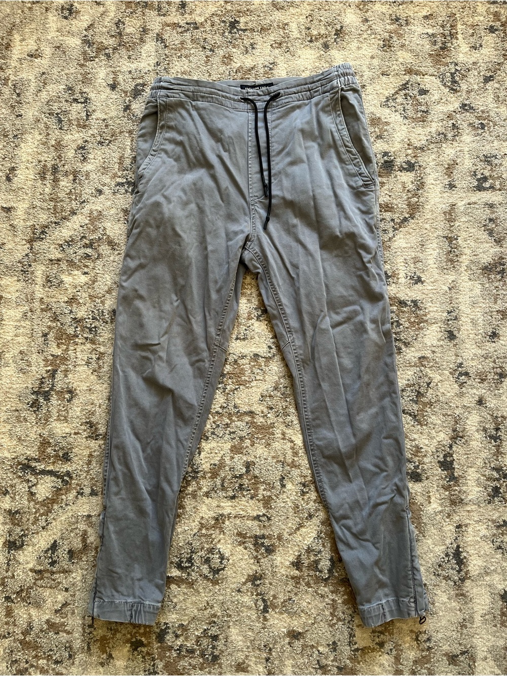 American Eagle Men's Small Gray Joggers – Zipper Bottom